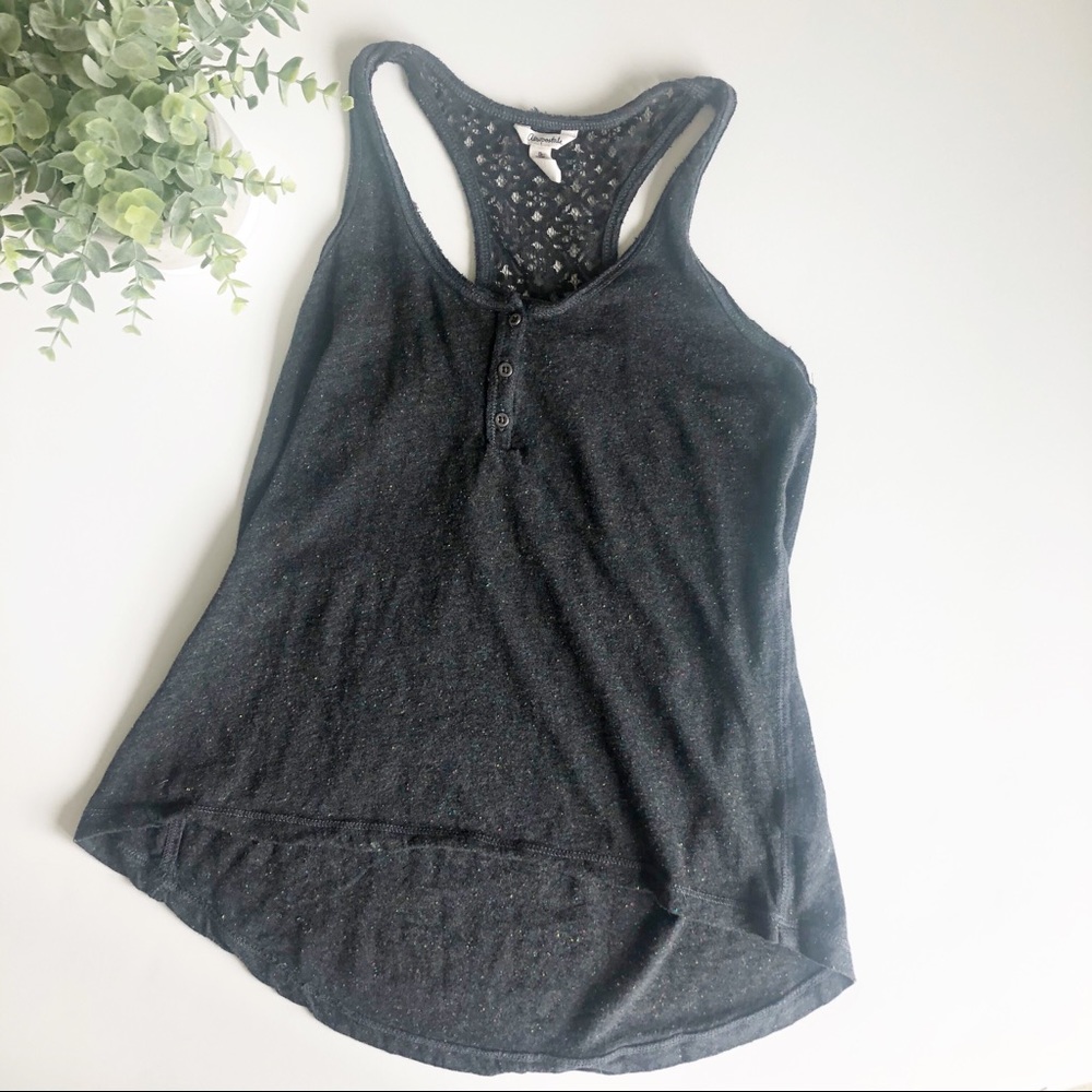 Aeropostale Gray Speckled Racerback Tank Size Sm